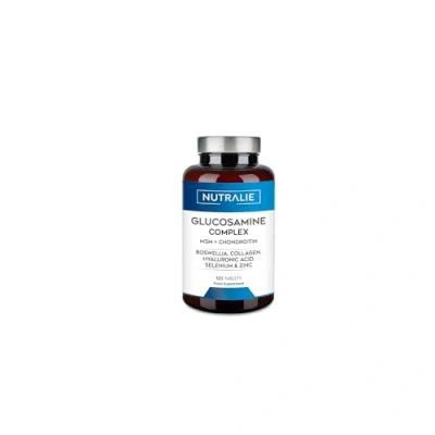 Imagen de Glucosamina con Condroitina, MSM y Colágeno Ácido Hialurónico, Boswelia, Selenio, Zinc 120 Comprimidos Nutralie