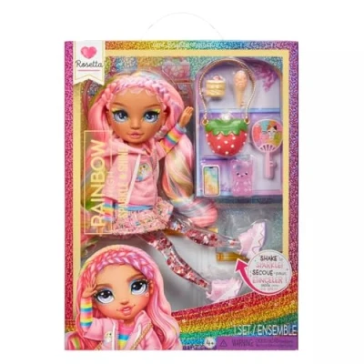 Imagen de RAINBOW HIGH Sparkle and Shine Rosetta (Rosa) Muñeca de Moda 28 cm con Destellos Líquidos en Las Piernas, Agítalas para Verlas Brillar, Ideal Niños y Niñas 4 a 12 Años