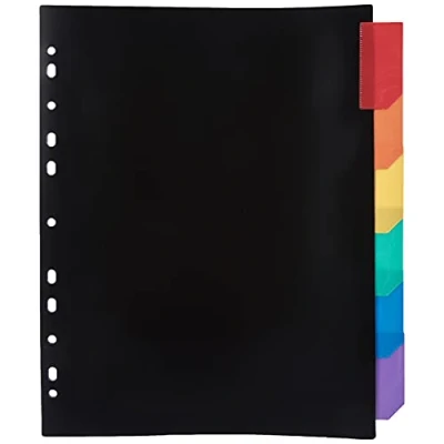 Imagen de Viquel Maxi Rainbow Juego de 6 separadores A4, polipropileno, colores surtidos (arcoiris)