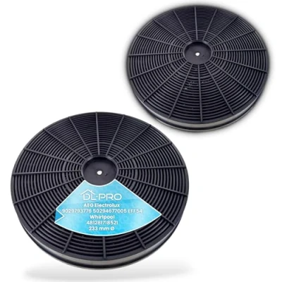 Imagen de DL pro 2 filtros de carbón activo para campana extractora AEG Electrolux 9029793776 50294677005 EFF54 Whirlpool 481281718521