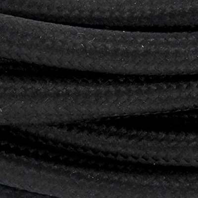 Imagen de Cable textil negro con interruptor 2 m
