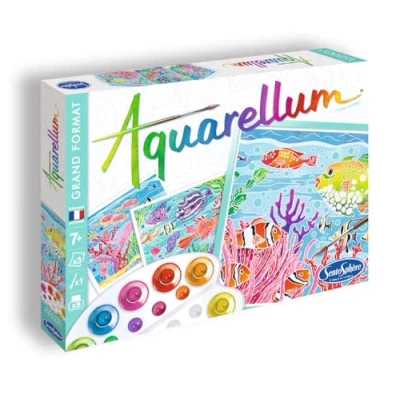 Imagen de Sentosphere 3906060 Aquarellum Set para colorear arrecifes de coral , color/modelo surtido
