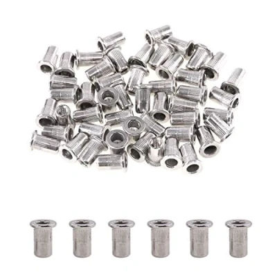 Imagen de Glarks Juego de tuercas remache roscado cabeza plana M3 acero inoxidable 304 (M3)