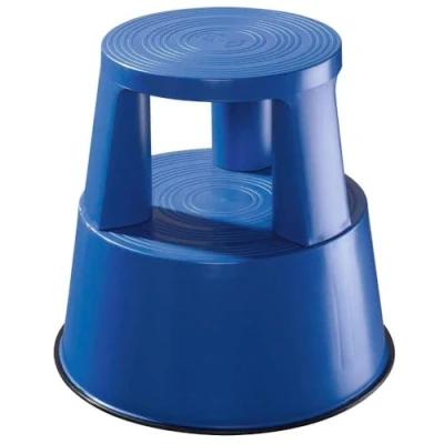 Imagen de Wedo 212203 Taburete con ruedas de plástico, altura 43 cm, capacidad carga 150 kg, azul