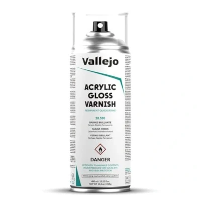 Imagen de Vallejo Hobby Paint Acrylic Matt Varnish 400 Ml. Barniz Acrílico en Spray. Protección Duradera y Flexible Para Pinturas Acrílicas Óleos. Transparente de Acabado Brillante Aerosol