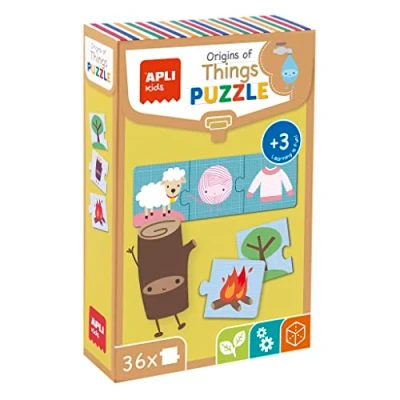 Imagen de APLI Kids Origen de las Cosas Puzle, 36 Piezas, Multicolor, 14406
