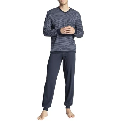Imagen de Calida Relax Streamline Pijama, Azul (Dark Sapphire 479), Large para Hombre