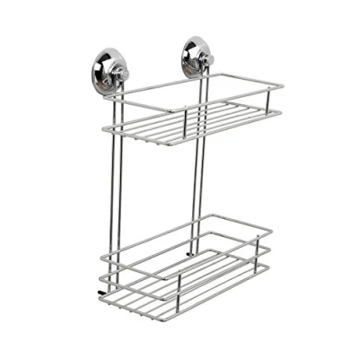 Imagen de Beldray Cesta de Ducha con Ventosa en Cromo y Plata, Cromo, Plateado, 25 x 13 30 cm