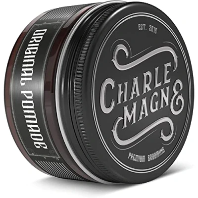 Imagen de Charlemagne OG Pomade al agua Brillo perfecto Fijación fuerte ideal Cera para peinar hombres 100ML el cabello Hair Wax fragancia noble