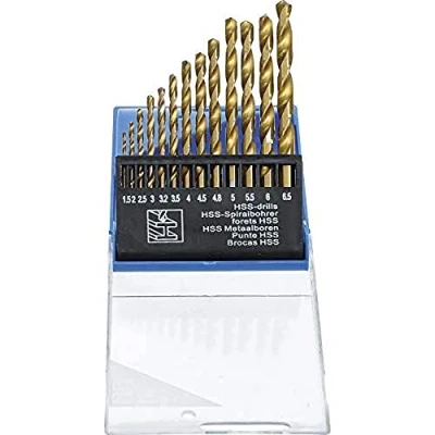 Imagen de BGS Diy 50813 Juego de brocas espirales HSS nitrurado titanio 1,5 6,5 mm 13 piezas