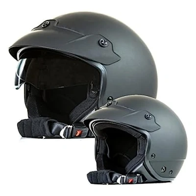 Imagen de Protectwear Casco de Moto Jet H740 con visera solar integrada Tamaño S