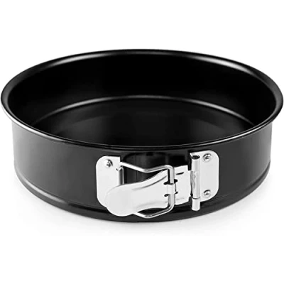 Imagen de IBILI Molde Desmontable Moka Chapa Acero Antiadherente Diámetro 24 cm Libre de PFOA, Color Negro