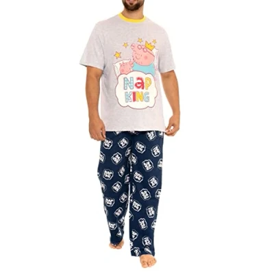 Imagen de Pijama Peppa Pig para Hombre Gris M