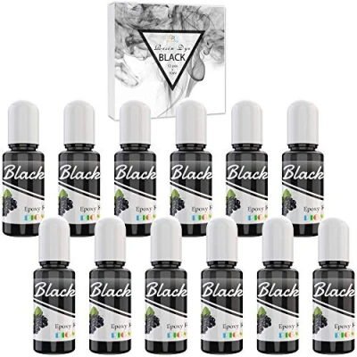 Imagen de Colorante de Resina Epoxi UV Negro 120ml Pigmento Líquido para Arte Resina, Fabricación Joyas Epoxy Concentrado Colorear, Pinturas, Artesanía