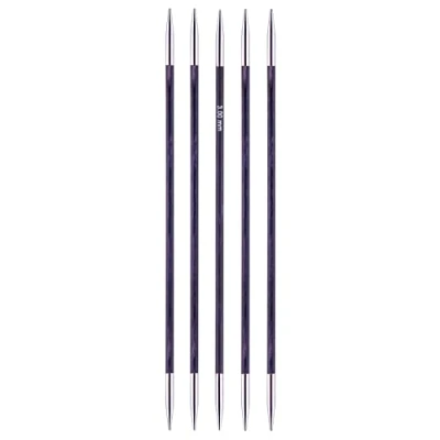 Imagen de KnitPro Agujas de Tejer Royale, Doble, Madera Abedul/latón, Multicolor, 15 cm x 3,00 mm, Juego 6