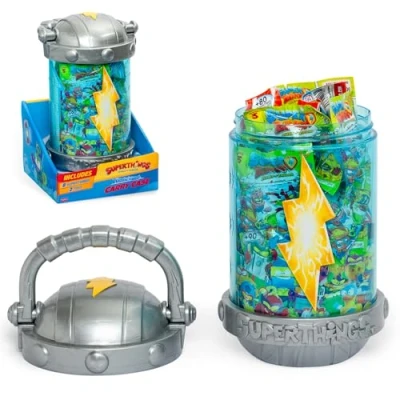 Imagen de SUPERTHINGS Kazoom Power Carry Case. Cápsula en Forma de para Transportar y almacenar Tus Superthings. Incluye 1 Case, 8 Figuras Sorpresa, Hideout Megajet