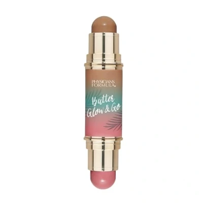 Imagen de Physicians Formula Butter Glow &amp; Go Multiuse Stick, Maquillaje en Barra Multiusos con Doble Extremo, Mejillas, Ojos y Labios, Tonos Complementarios para Bronceado, Contorno Colorete, Sunkissed Rose