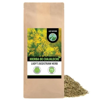 Imagen de hierba de Galio (500g), Infusión cuajaleche, té Colcha cama, la cama cortado, suavemente secado, 100% puro y natural, Galium verum,