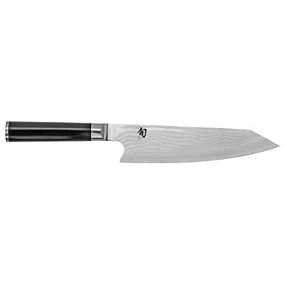 Imagen de KAI Shun Classic Kiritsuke 20 cm longitud de la hoja cuchillo Damasco 32 capas núcleo VG MAX 61 (±1) HRC Mango madera Pakka Hecho en Japón cocina japonés forjado