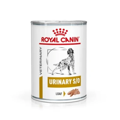 Imagen de Royal Canin Veterinary Urinary S/O 12 x 410 g Pienso Completo para Perros Adultos disolver los cálculos de estruvita y Reducir su recurrencia.
