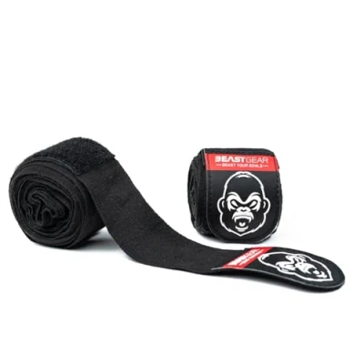 Imagen de Beast Gear Vendas Boxeo Cintas Deportes de Combate, MMA, Artes Marciales Muay Thai Cinta Elástica 4,5 Metros