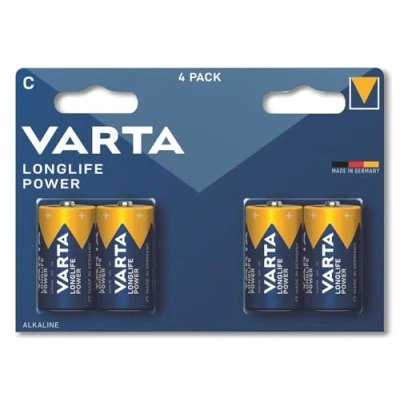 Imagen de Varta pila Longlife Power C Baby LR14 (paquete de 4 unidades), alcalina para juguetes, linternas, reproductores CD y otros aparatos que funcionan con pilas