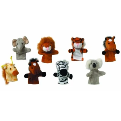 Imagen de Gollnest &amp; Kiesel 15125 Marionetas de dedo, animales salvajes, paquete 8 piezas, modelos surtidos