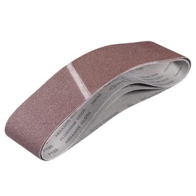 Imagen de Einhell Juego de 3 bandas lijado (accesorios para lijadora banda, platos, 100 x 914 mm, 1 P60, P80, P120)