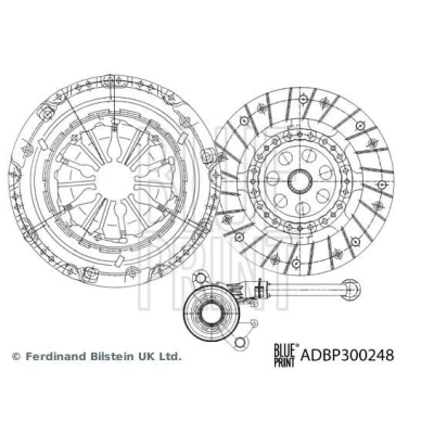 Imagen de BLUE PRINT ADBP300248 Kit de Embrague tres piezas con grasa sintética, desembrague central 226mm RENAULT: SCENIC 3, MEGANE 3 Coupe