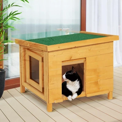 Imagen de IDMarket Casa para gatos con puerta basculante láminas
