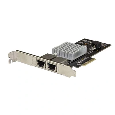 Imagen de StarTech.com Tarjeta PCIe de Red con 2 Puertos 10G NIC PCI Express 10GBASE T &amp; NBASE Chipset Intel X550AT 10/5/2,5/1GbE Adaptador Ethernet LAN Multi Gigabit (ST10GPEXNDPI)