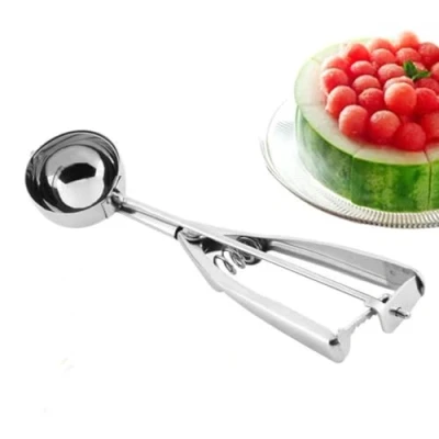Imagen de BOBOZHONG Cuchara para Bolas de Helado,Cuchara Helado 4 cm,Cuchara Bola Cookie Melón Baller con Disparador Dosificador racionador per Gelato,albóndigas,Bola