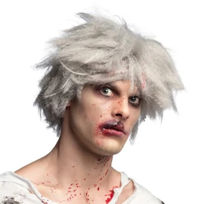 Imagen de Boland 85611 Peluca de pelo sintético Zombie, accesorio para Halloween, carnaval, fiesta temática