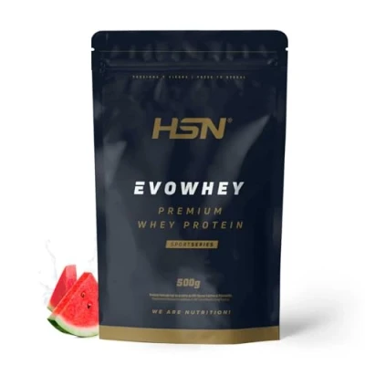 Imagen de HSN Evowhey Protein Sandía 500g = 17 Tomas por Envase Concentrado de Proteína Suero 100% Whey Concentrate (WPC) No GMO, Vegetariano, Sin Gluten ni Soja