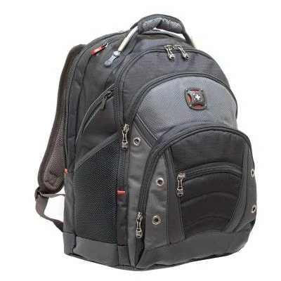 Imagen de Wenger Synergy Mochila para portátil con compartimento tableta, de hasta 16&quot;, tableta 10&quot;, 26 l, mujer hombre, oficina viajes negocios universidad, negro/gris, 600635