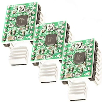 Imagen de AZDelivery 3 x A4988 Modulo Controlador de Motor Paso a con disipador Calor Compatible Arduino eBook Incluido