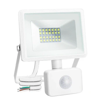 Imagen de Aigostar 20W Foco LED con Sensor Movimiento PIR,2050LM Super Brillo Focos Exterior, IP65 Impermeable,Blanco Frío 6500K Luz de Seguridad para Jardín, Patio,Garaje, etc.