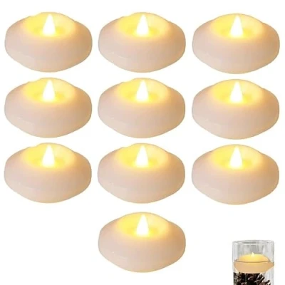 Imagen de itrimaka Velas Flotantes En Agua, para Centro De Mesa, Impermeables Sin Llama Bodas, Oraciones, Memoriales, Jarrones, Decoración Piscinas