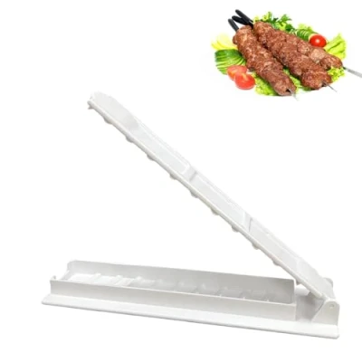 Imagen de TECKI Maquina Kebab Caja de Molde para Barbacoa Plástico Blanco Hacer Kebab, Herramientas Kebabs Turcos, Adecuado Cocina, Familia, Picnic Al Aire Libre