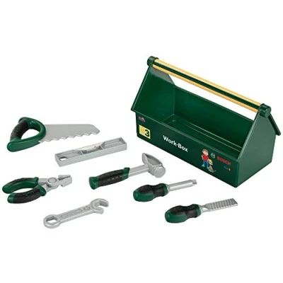 Imagen de Theo Klein 8573 Caja de Herramientas, Set Herramientas 7 Piezas, Estable con práctica asa Transporte, Medidas: 30,25 cm x 14 17,25 cm, Juguete para niños a Partir 3 años