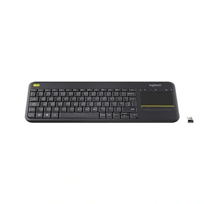 Imagen de Logitech K400 Plus Teclado Inalámbrico con Touchpad para Televisores, Disposición QWERTZ Suizo , Negro