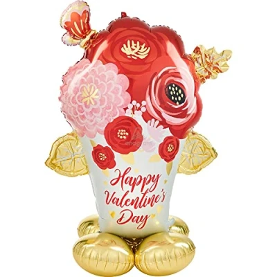 Imagen de amscan Airloonz: Globo de papel aluminio para pintura satélite del día San Valentín P70 (99 cm x 134 cm)