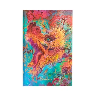 Imagen de Humming Dragon (Android Jones Collection) Maxi 18 month Vertical Hardback Dayplanner 2025 (Elastic Band Closure)
