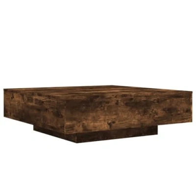 Imagen de vidaXL Mesa de Centro Madera ingeniería Roble Ahumado 100x100x31 cm