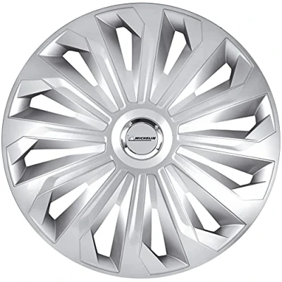 Imagen de Michelin 41006 Tapacubos 43RC, 38,10 cm (15 pulgadas) con sistema reflector N.V.S., Color Plata, Set de 4 Piezas