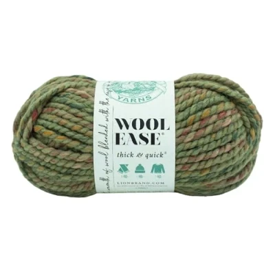 Imagen de Lion Brand Yarn Wool Ease Thick &amp; Quick Hilo suave y voluminoso para tejer, ganchillo manualidades, 1 madeja, Marsh