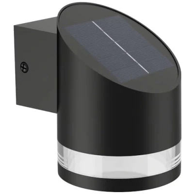 Imagen de Philips Lighting Aplique pared Exterior Fyce, alimentación solar, 1.5W, 2700K, negro, resistente a intemperie IP44