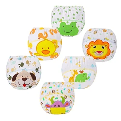 Imagen de FedMois Pack de 6 Calzones Entrenamiento Reutilizables para Bebés, animals, 2 3 años