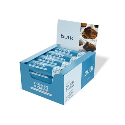 Imagen de Bulk Barrita proteica Macro Munch, galletas desmenuzadas con crema, 62 g, paquete de 12