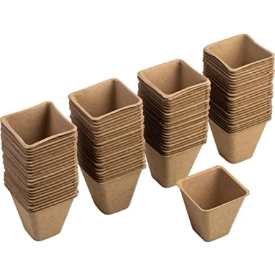 Imagen de Meister Macetas de 8 x cm Práctico Set 96 Unidades Pulpa Papel Biodegradable/Maceta/Maceta/Cultivo Plantas / WU9968330